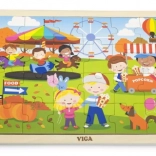 VIGA Holzpuzzle Herbst – 24 Teile