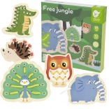 Classic World Holz-Fädeltiere – Set mit 10 Teilen