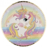 Papierteller Einhorn, 6 Stk., Ø 22,5 cm