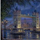 Diamantmalerei Nacht Tower Bridge 30x40 cm