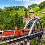 Puzzle CASTORLAND Zug auf der Brücke 500 Teile
