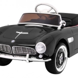 Elektrisches Kinderauto BMW 507 Retro, schwarzer Roadster
