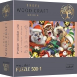 Holzpuzzle Weihnachtskatzen 501 Teile