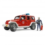 Roter Feuerwehrauto Jeep Wrangler mit Figur und Zubehör