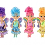 Fee-Puppe mit Flügeln 15 cm, Farb-Mix