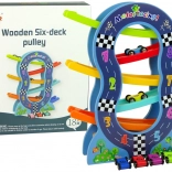 Holz Rennbahn mit 6 Ebenen
