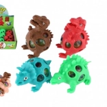 Dinosaurier Anti-Stress Quetschschleim 7x5 cm, 4 Farben im Beutel