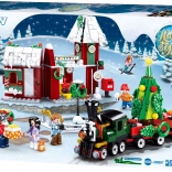 Sluban Town Weihnachtsdorf mit Zug