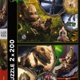 Puzzle 2×200 Teile – I am Groot MARVEL Guardians