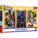 Puzzle 3x80 Action Tage - Disney Marvel Avengers
