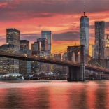 Puzzle 1500 Teile Sonnenuntergang am Fluss