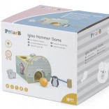 Viga PolarB Holzspiel Igloo mit Hammer, Figuren und Sortierer