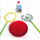 Fru Blu großes Set für riesige und Mini-Seifenblasen mit 0,5 l Nachfüllung