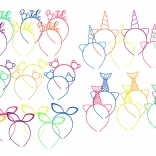 Karneval-Stirnband mit Deko – Farbmix