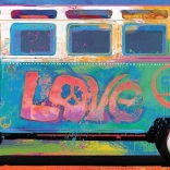 Panorama-Puzzle Bunter Volkswagen 1000 Teile