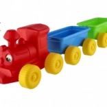 Bunter Plastikzug mit Waggons 60 cm