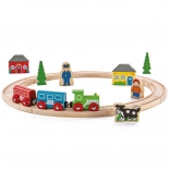 Bigjigs Rail – Meine erste Holz-Eisenbahn, 19 Teile
