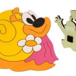 Holzdeko-Magnet Schneckenförmig