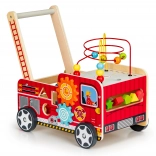 Holz-Lernlaufwagen mit Bauklötzen - Feuerwehrwagen ECOTOYS