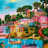 Puzzle TREFL Premium Plus Kunst der Farben: Syros, Griechenland, 1000 Teile