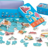 Puzzle in der Blechdose Fahrzeuge