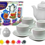 Kreatives DIY-Teeservice zum Bemalen von Porzellan