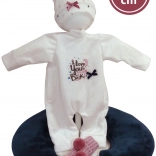 Kleidung für Puppe NEW BORN 40–42 cm, 3-teiliges Set mit Stillkissen