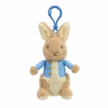 Plüsch-Schlüsselanhänger HASE PETER mit blauem Clip 13 cm