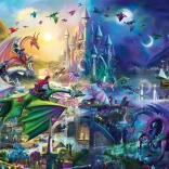 Nächtliches Drachenwettbewerb Puzzle 1000 Teile