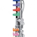 Silberne Klarinette mit 8 Klappen