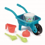 Gartenkarre mit Gießkanne und Eimer