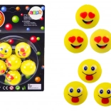 Set Gelber Hüpfbälle Emoji 6 Stk