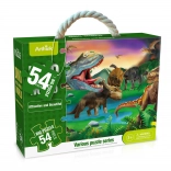 Maxi-Puzzle mit Dinosauriern, 54 Teile