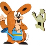 Holzdeko-Magnet Maulwurf – Freund Hase