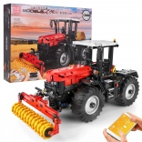 Bausatz RC roter Traktor 2716 Teile mit austauschbaren Anbaugeräten