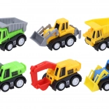 Baufahrzeuge mit Rückziehmotor, 6 Stk., 6 cm