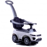 Weißer Kinder-Rutscher Sport Auto mit Führungsstange