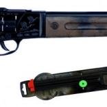 Cowboy-Gewehr, schwarz, aus Metall