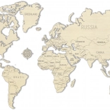 Holz-Weltkarte WOODEN CITY groß