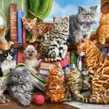 Puzzle 2000 Teile - Katzenhaus