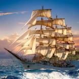 Puzzle 1500 Teile Segeltörn in der Dämmerung