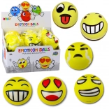 Schaumball mit Emojis 10 cm, gelb