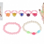 Kinderschmuck-Set – Kunststoffringe und Armbänder