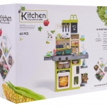 Küchenzeile mit Licht- und Soundfunktion, 63-tlg. Grün