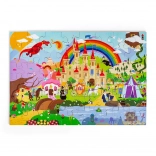 Bigjigs Toys Puzzle Fantasiewelt – großes Bodenpuzzle aus Holz