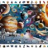 WOODEN CITY Holzpuzzle Weltraum-Odyssee 2-in-1, 2000 Teile EKO