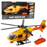 Rettungshubschrauber mit Haken und Trage, Licht & Sound, orange 1:12