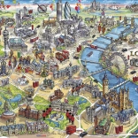 Puzzle Londoner Wahrzeichen 1000 Teile