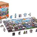 Holzpuzzle Lebhaftes Paris 2v1, 150 Stücke