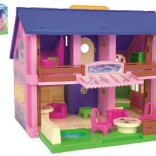 Plastik-Puppenhaus 37 cm Play House mit Zubehör
